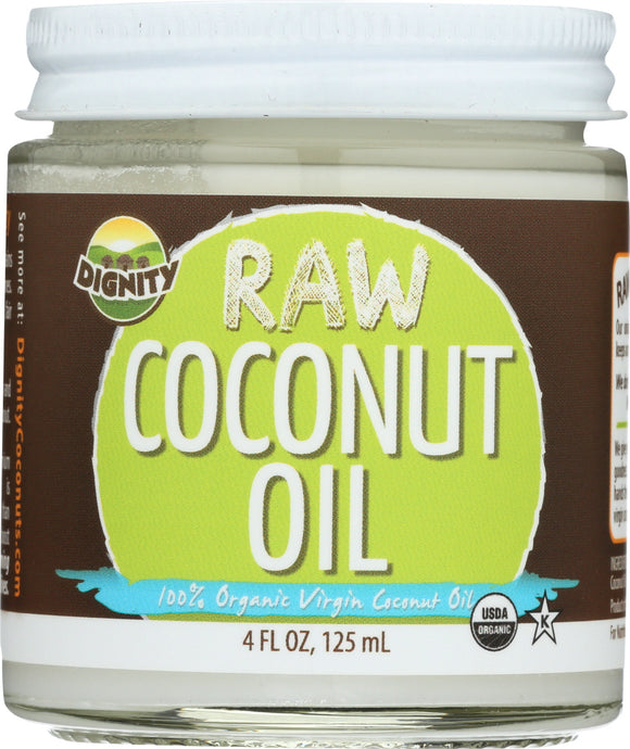 DIGNITY COCONUTS: Raw Coconut Oil Organic & Virgin, 4 oz