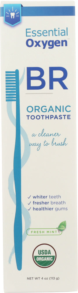 ESSENTIALOXYGEN: Organic Mint Toothpaste, 4 oz