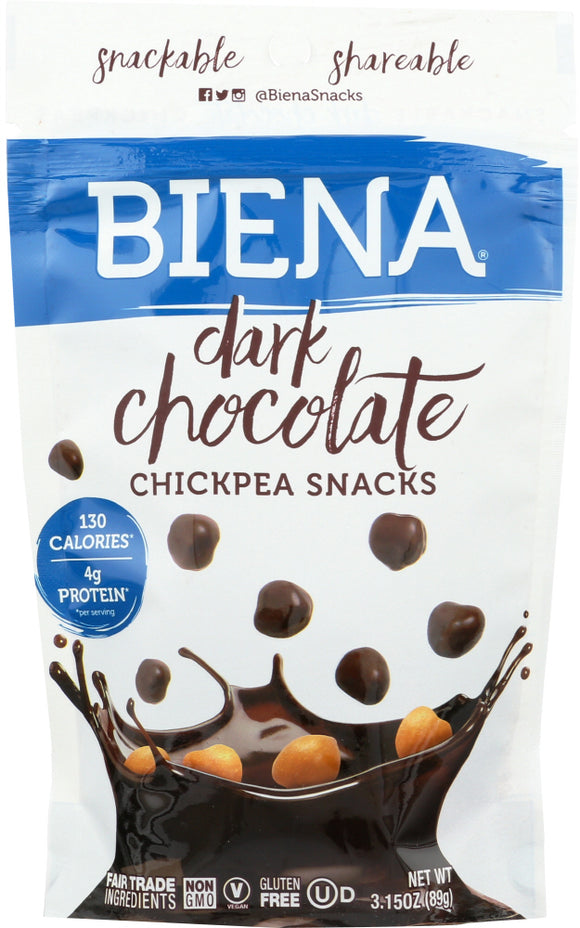 BIENA: Dark Chocolate Roasted Chickpea, 3.15 oz