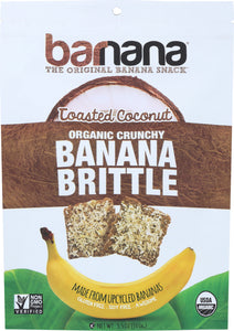 BARNANA: Toasted Coconut Peanut Brittle 3.5 Oz