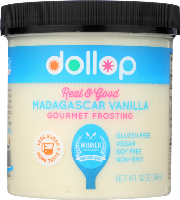 DOLLOP GOURMET: Frosting Vanilla Madagascar, 12 oz