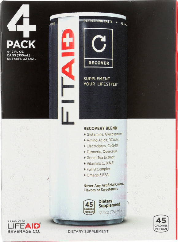 LIFEAID BEVERAGE: Fitaid 4 pack x 12 fl oz, 48 fl oz