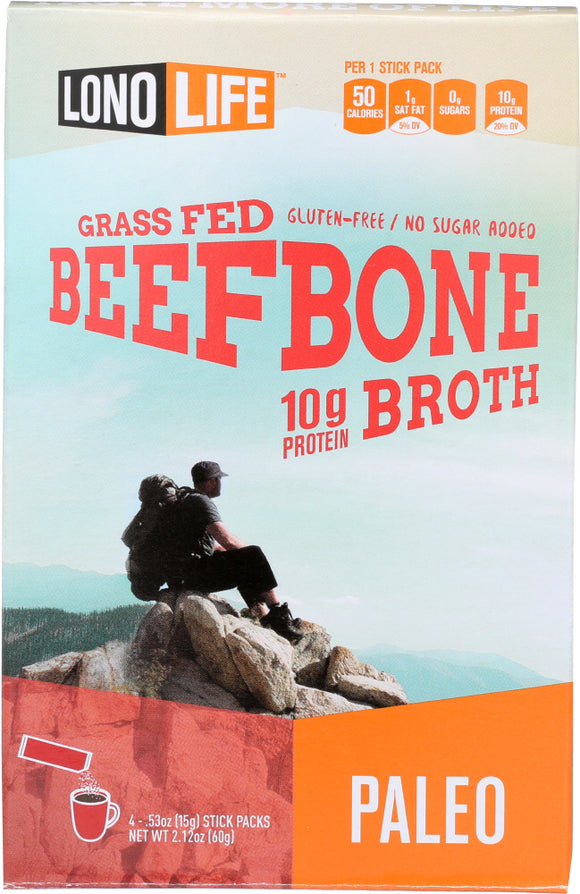 LONOLIFE: STICK BEEF BONE BROTH 4PK (2.120 OZ)
