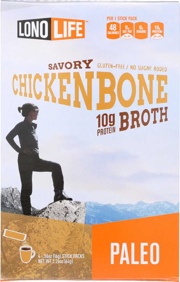LONOLIFE: STICK CHKN BONE BROTH 4PK (2.120 OZ)