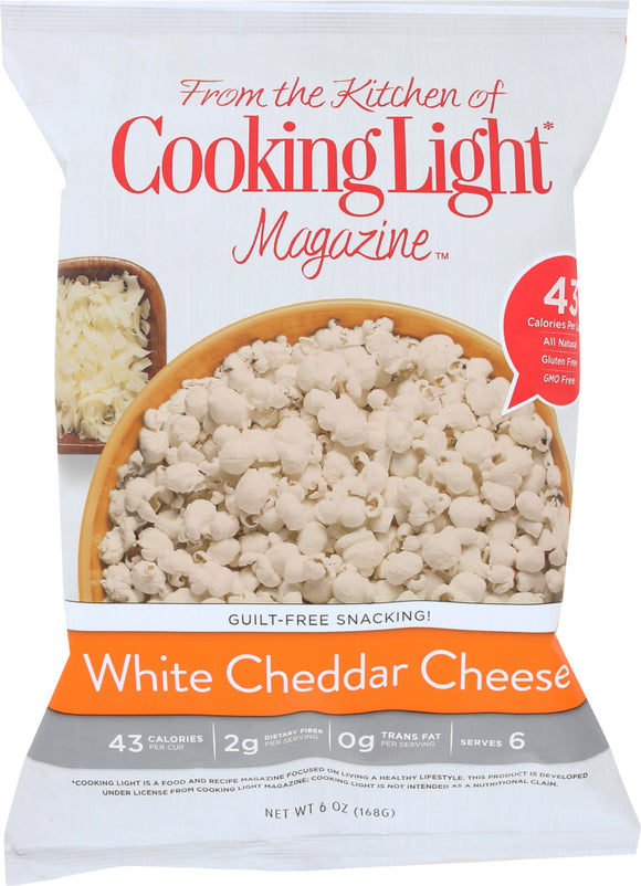 COOKING LIGHT: White Cheddar Popcorn, 6 oz
