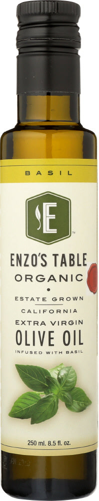 ENZO OLIVE OIL CO: Olive Oil Extra Virgin Basil Infused, 250 ml
