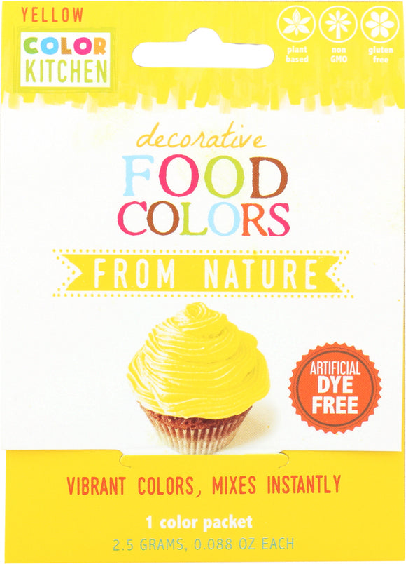 COLORKITCHEN: Decorative Food Colors From Nature Yellow, 0.088 oz