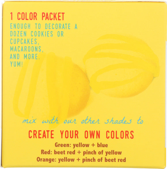 COLORKITCHEN: Decorative Food Colors From Nature Yellow 5x0.10oz, 0.5 oz