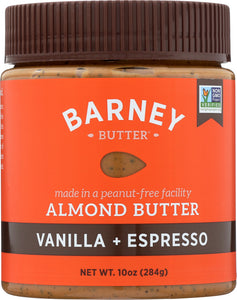 BARNEY BUTTER: Almond Butter Vanilla Bean + Espresso, 10 oz