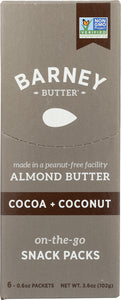 BARNEY BUTTER: Almond Butter Cocoa And Coconut 6 Pack  3.6 Oz