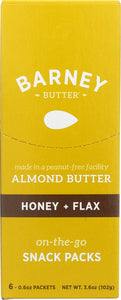 BARNEY BUTTER: Almond Butter Honey And Flax 6 Pack 3.6 Oz
