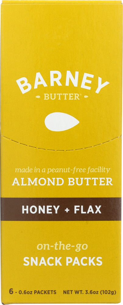 BARNEY BUTTER: Almond Butter Honey And Flax 6 Pack 3.6 Oz