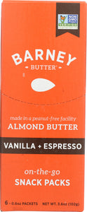 BARNEY BUTTER: Almond Butter Vanilla And Espresso 6 Pack 3.6 Oz