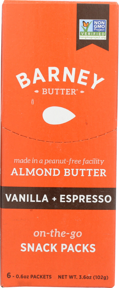 BARNEY BUTTER: Almond Butter Vanilla And Espresso 6 Pack 3.6 Oz