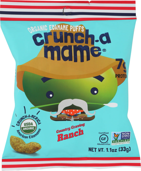 EDA ZEN: Snack Edamame Puff Ranch, 1.1 oz