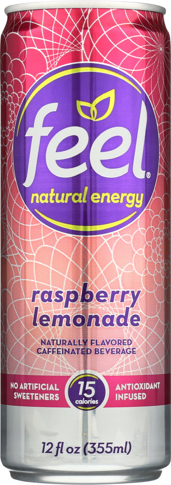 FEEL NATURAL ENERGY: Raspberry Lemonade Beverage, 12 oz