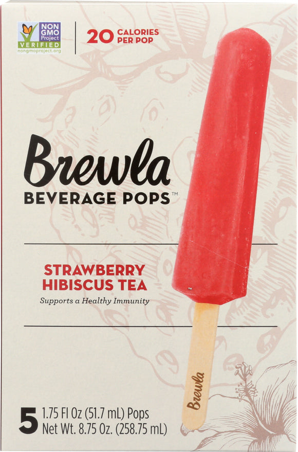 BREWLA: The Lifeguard Strawberry + Hibiscus Tea, 8.75 oz