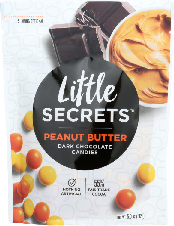 LITTLE SECRETS LLC: Dark Chocolate Candies Peanut Butter, 5 oz