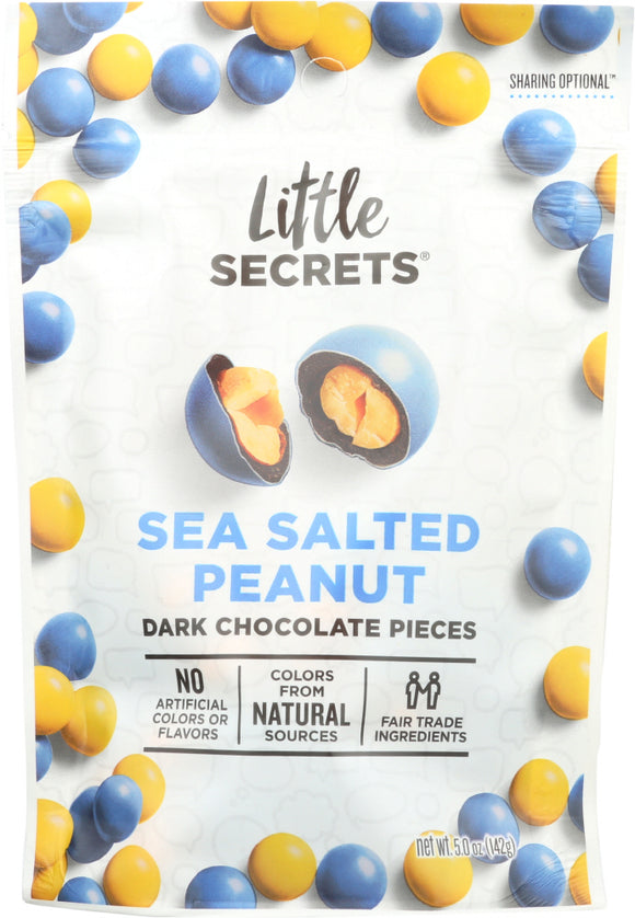 LITTLE SECRETS LLC: Sea Salted Peanut Dark Chocolate Candy, 5 oz