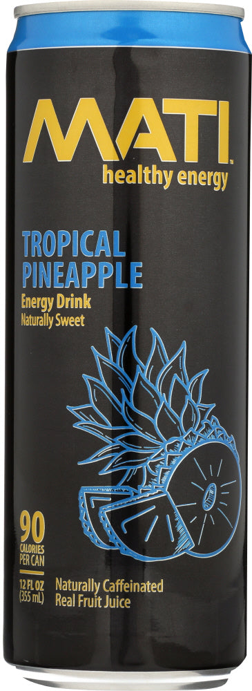 MATI ENERGY: Tropical Pineapple Energy Drink, 12 oz