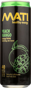 MATI ENERGY: Drink Energy Peach Mango, 12 fo