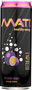 MATI ENERGY: Passion Fruit Energy Drink, 12 oz