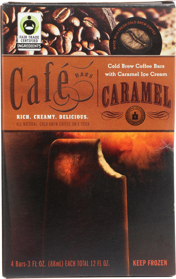 CAFE BARS: Caramel Ice Cream Bar, 12 oz