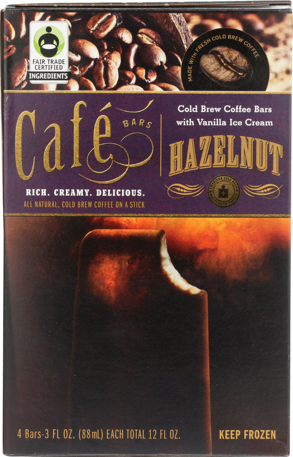 CAFE BARS: Hazelnut Coffee Ice Cream Bar, 12 oz