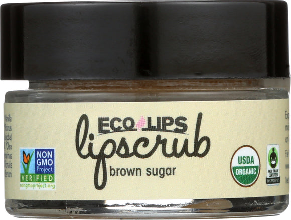 ECO LIPS: Lip Scrub Brown Sugar, 0.5 oz
