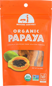 MAVUNO HARVEST: Dried Fruit Organic Papaya, 2 oz