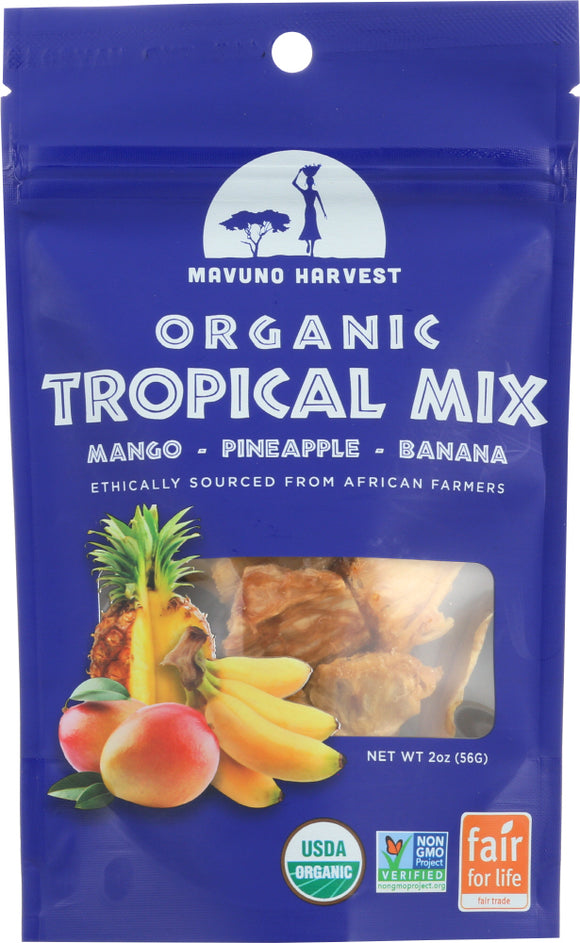 MAVUNO HARVEST: Dried Fruit Organic Tropical Mix, 2 oz