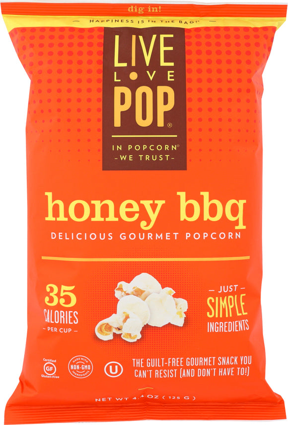 LIVE LOVE POP: Honey Bbq Popcorn, 4.4 oz