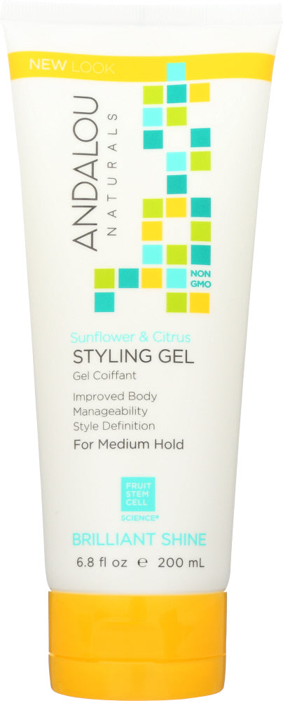 ANDALOU NATURALS: Sunflower & Citrus Medium Hold Styling Gel, 6.8 Oz