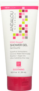 ANDALOU NATURALS: 1000 Roses Soothing Shower Gel, 8.5 oz