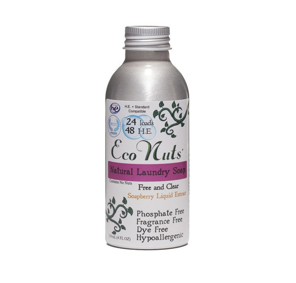 ECO NUTS: Laundry Liquid Free Clear Organic, 4 oz