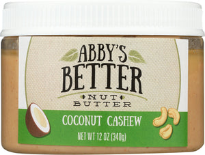 ABBY'S BETTER NUT BUTTER: Coconut Cashew, 12 oz