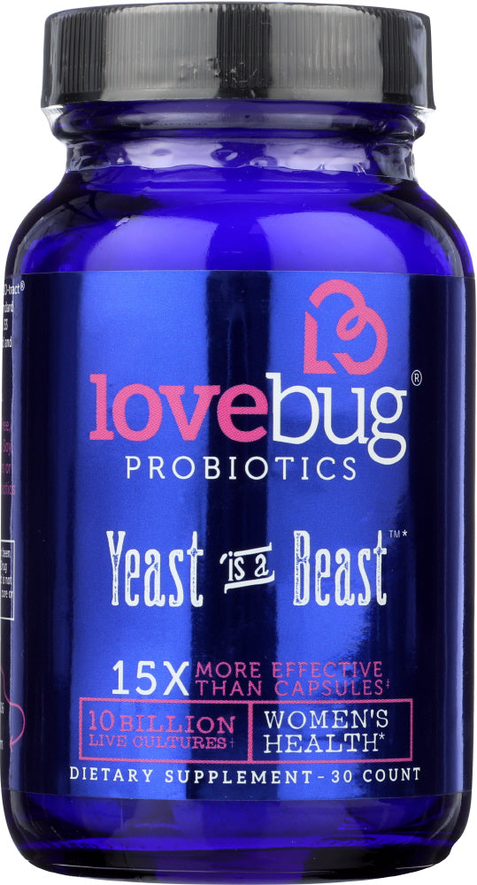 LOVEBUG PROBIOTICS: Probiotics Yeast Beast, 30 tabs