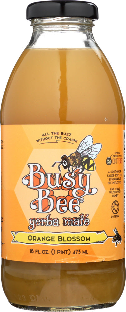 BUSY BEE YERBA MATE: Beverage Orange Blossom, 16 oz