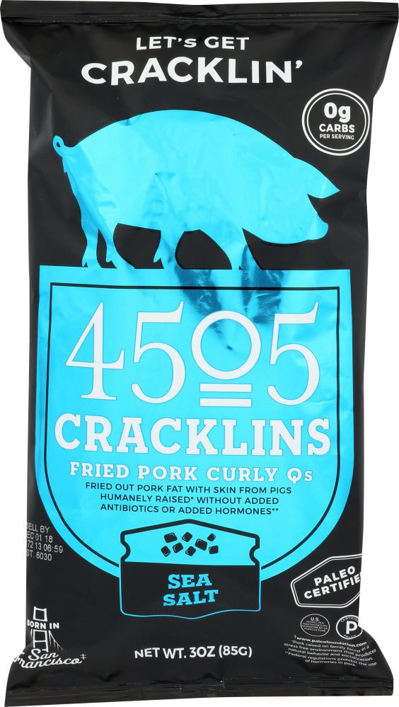 4505 CRACKLINS: Sea Salt Cracklins, 3 oz