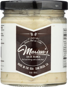 MARISSAS: Salsa Blanca Cream Jalapeno, 9 oz