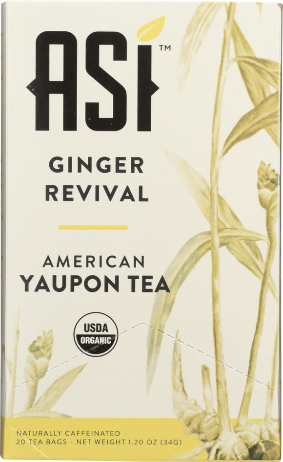 ASI YAUPON: Tea Yaupon Ginger Revival, 20 bg