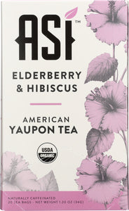 ASI YAUPON: Tea Yaupon Elderberry Hibiscus, 20 bg
