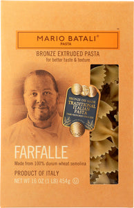 MARIO BATALI: Farfalle Pasta, 100% Durum Wheat Semolina, 16 Oz