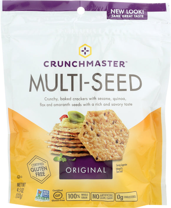 CRUNCH MASTERS: Multi-Seed Crackers Gluten Free Original, 4.5 oz