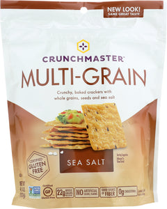 CRUNCHMASTER: Multi-Grain Crackers Gluten Free Sea Salt, 4.5 Oz