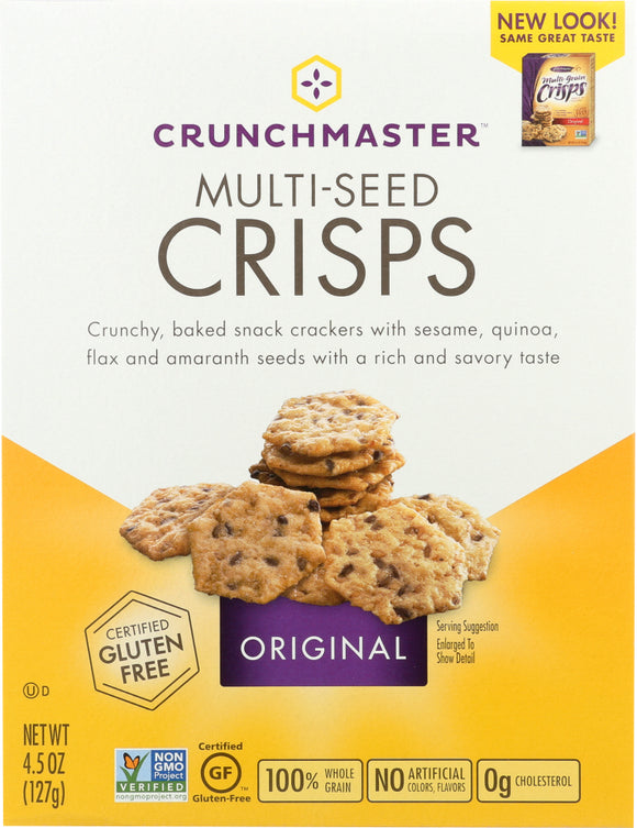 CRUNCHMASTER: Multi-Grain Crisps Snack Crackers Gluten Free Original, 4.5 Oz