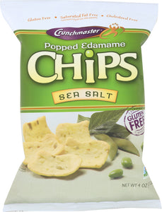 CRUNCHMASTER: Popped Edamame Chips Sea Salt, 4 oz