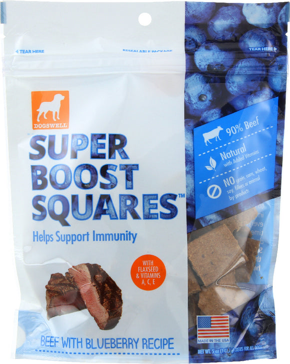 DOGSWELL: Squares Super Boost Beef, 5 oz