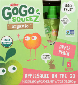 MATERNE: GOGOSQZ PEACH ORG 4PK (12.800 OZ)