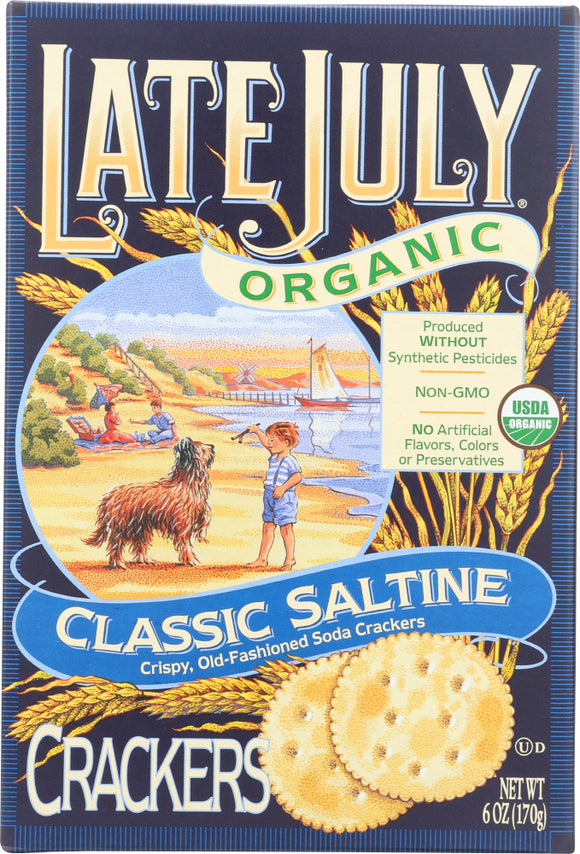 LATE JULY: Organic Classic Saltine Crackers, 6 oz